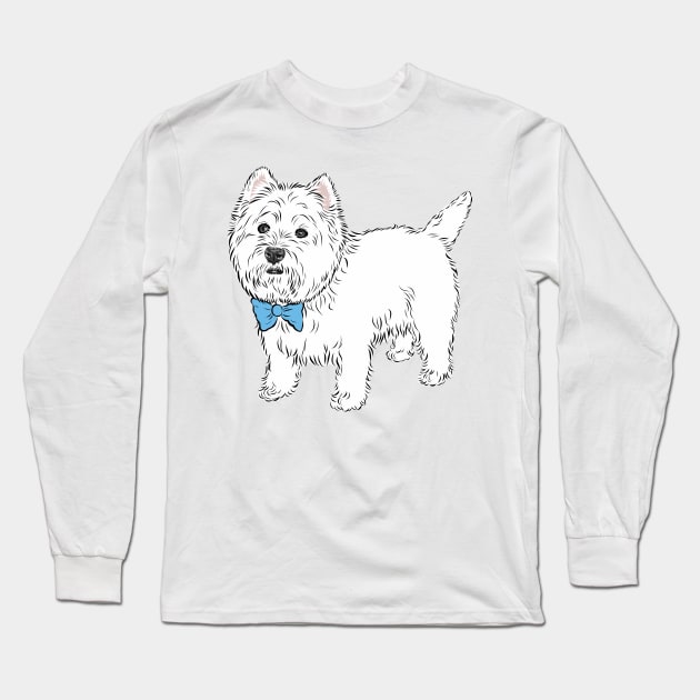 My little Westie  (please message me BEFORE you order to add your own name) Long Sleeve T-Shirt by MichellePhong